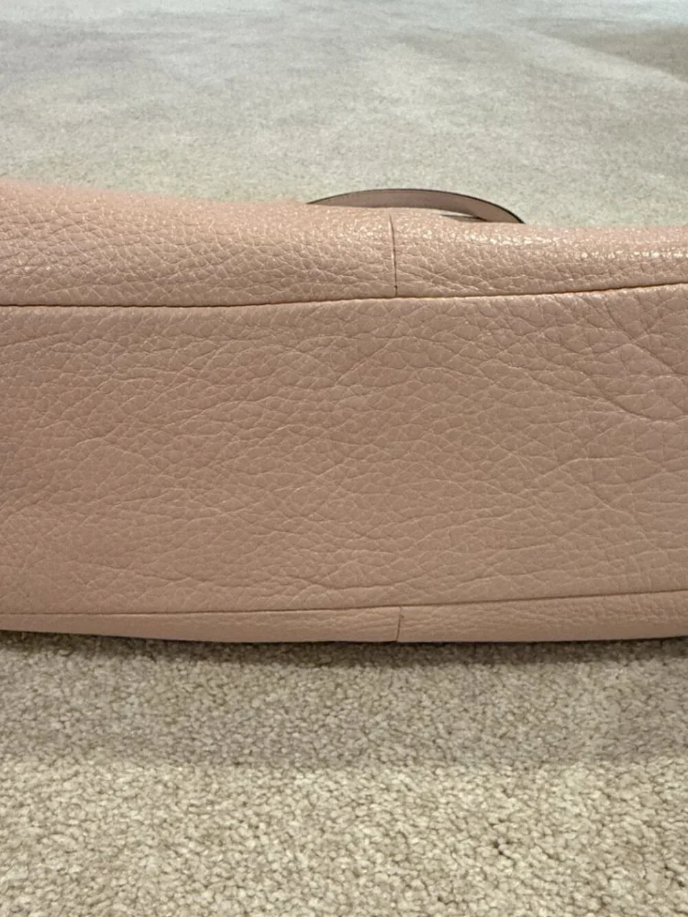Coach Madison Phoebe handbag, featured in a soft blush pink pebbled leather